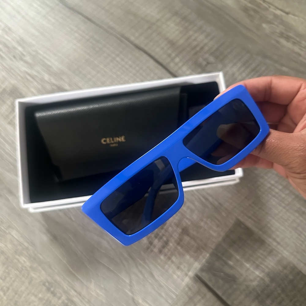 Celine 57mm Rectangular Sunglasses - image 1